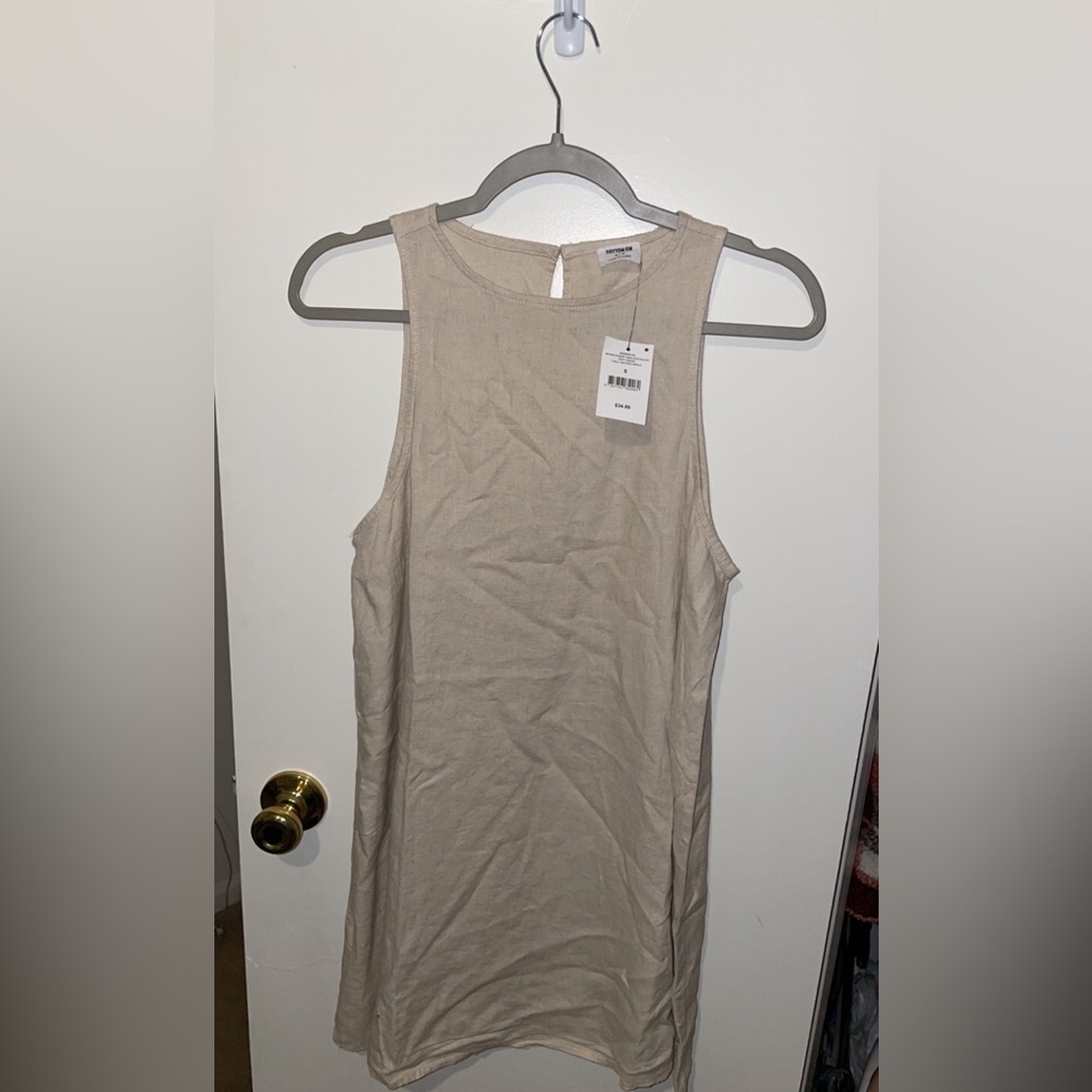 Tan tank top dress